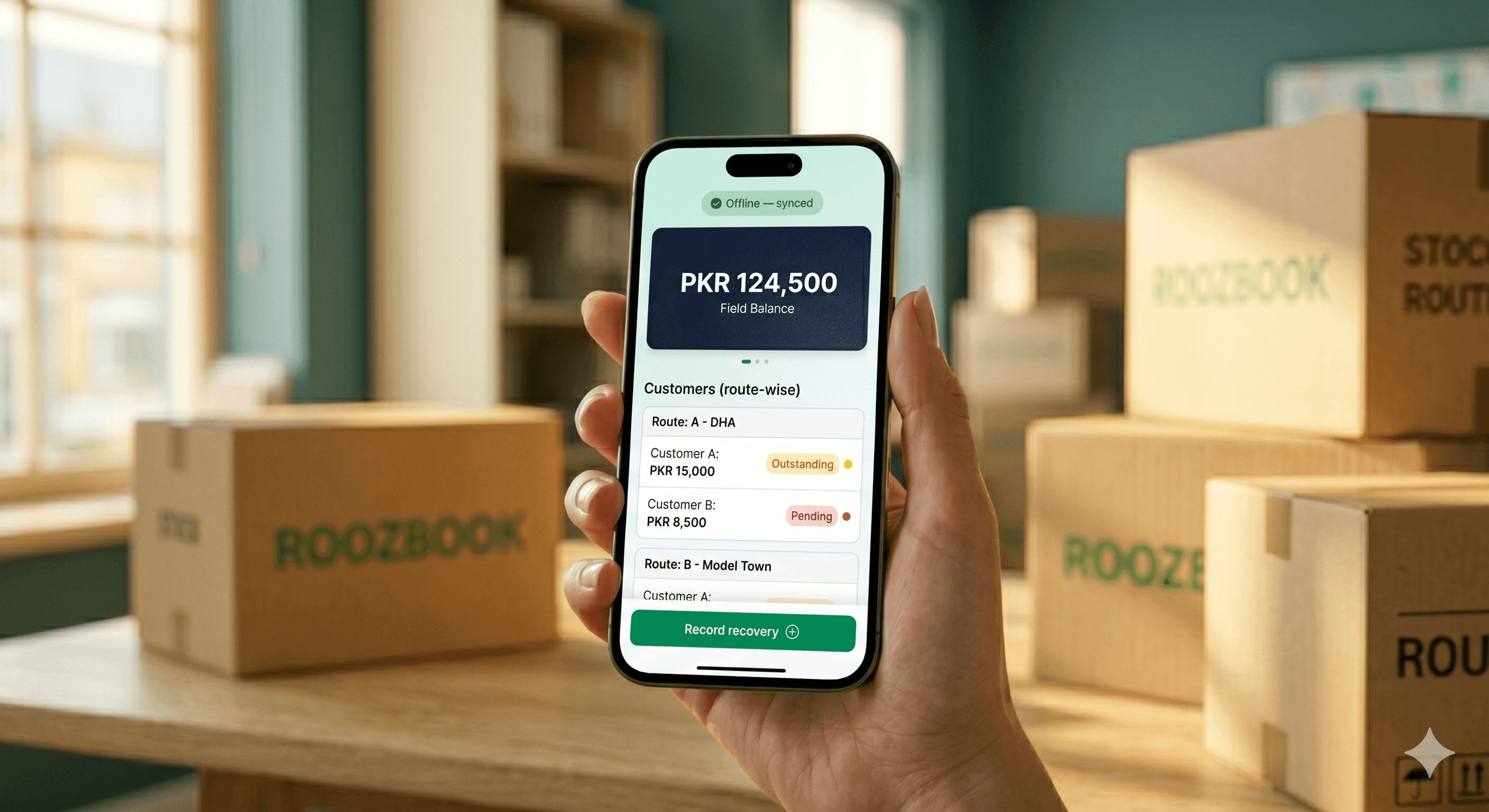 RoozBook mobile app for field teams